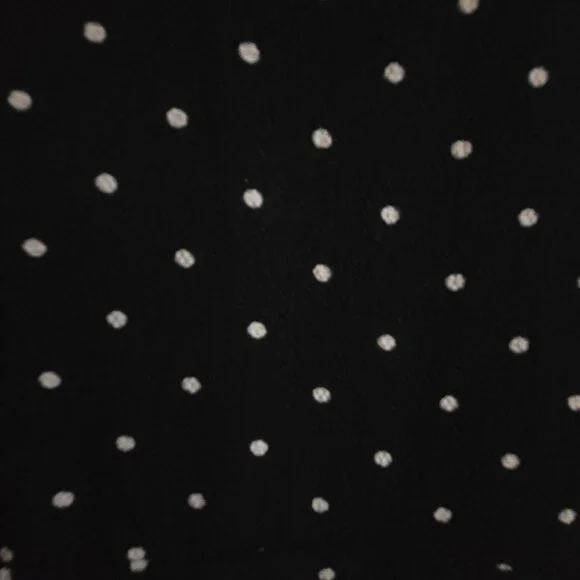 H&M Black Polka Dot Mock Neck Long Sleeve Dress - Size 2 - Picture 2 of 9